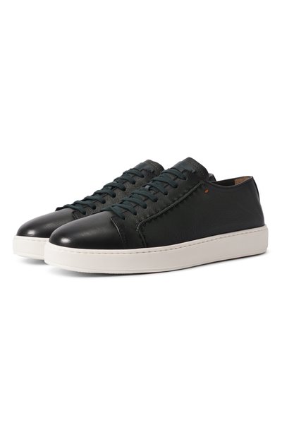 Мужские кожаные кеды cleanic SANTONI, арт. MBCG22223BARKEVR