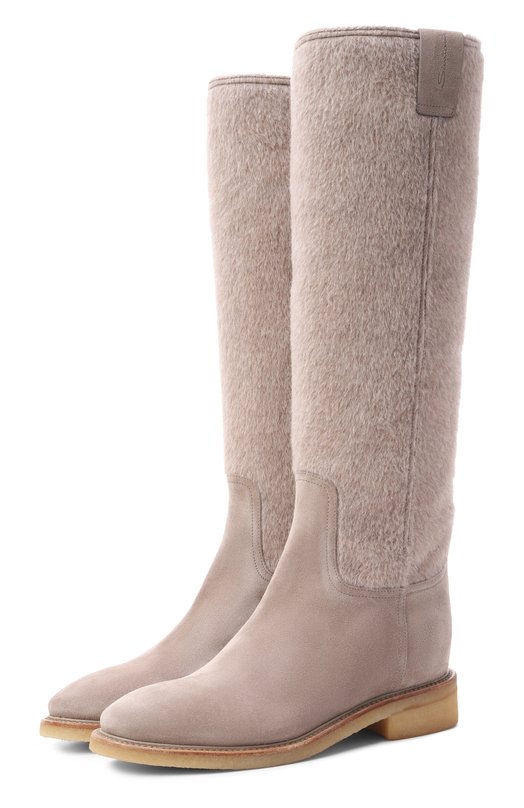 Комбинированные сапоги Santoni WSHG71762PARNHSU Бежевый WSHG71762PARNHSU