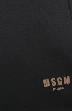 Детские хлопковые шорты MSGM KIDS темно-серого цвета, арт. S4MSJBBE268 | Фото 3 (Случай: Повседневный; Материал сплава: Проставлено; Нос: Не проставлено; Материал внешний: Хлопок; Ростовка одежда: 10 - 11 лет | 140 - 146см, 6 лет | 116 см, 8 лет | 128 см, 12 лет | 152 см, 13 - 15 лет | 158 см)