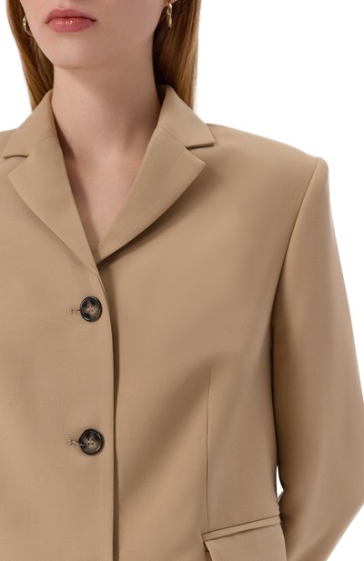 Жакет из шерсти и шелка 12 STOREEZ бежевого цвета по цене 36000 руб., арт. 132833, фото 5 Жакет из шерсти и шелка 12 STOREEZ, арт. 132833, фото 5