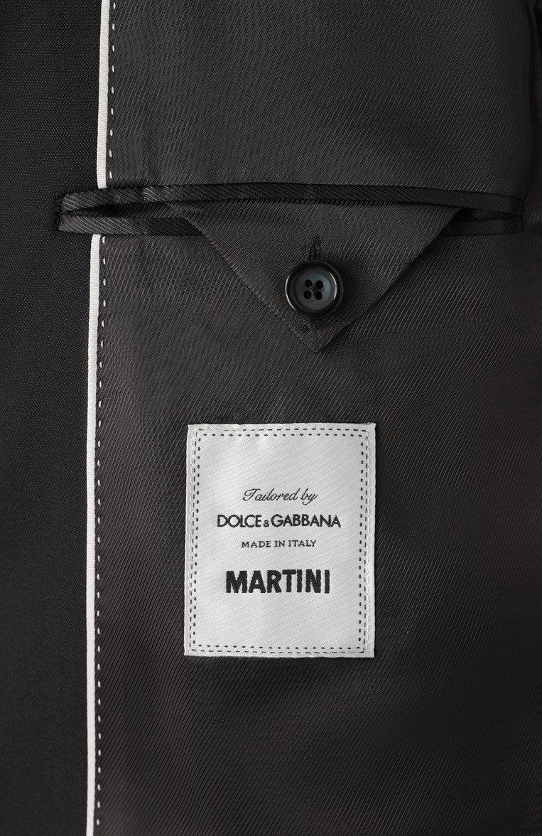Мужской костюм из шерсти и шелка DOLCE & GABBANA темно-синего цвета, арт. GK0RMT/GG059 | Фото 9 (Материал внешний: Шерсть; Рукава: Длинные; Костюмы М: Однобортный; Стили: Классический; Материал подклада: Вискоза; Автоматизация ТО: Проставлено; Автоматизация состава: Проставлено; Размерность: Идёт в размер)