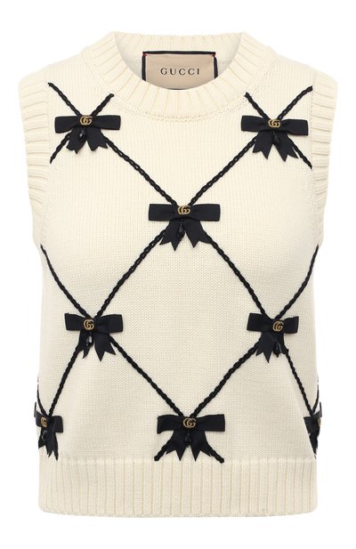 Женский хлопковый жилет GUCCI, арт. 657846 XKBUW