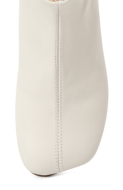 Кожаные ботинки MM6 кремового цвета по цене 30900 руб., арт. 75006/28-35, фото 4 Кожаные ботинки MM6, арт. 75006/28-35, фото 4