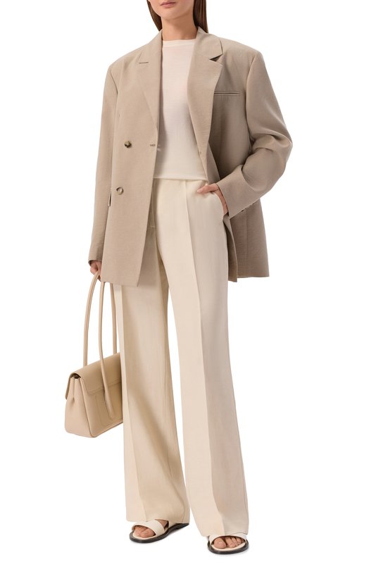 Брюки из вискозы и льна P.A.R.O.S.H. D232214/RAISA26 Бежевый  D232214/RAISA26 Фото 2