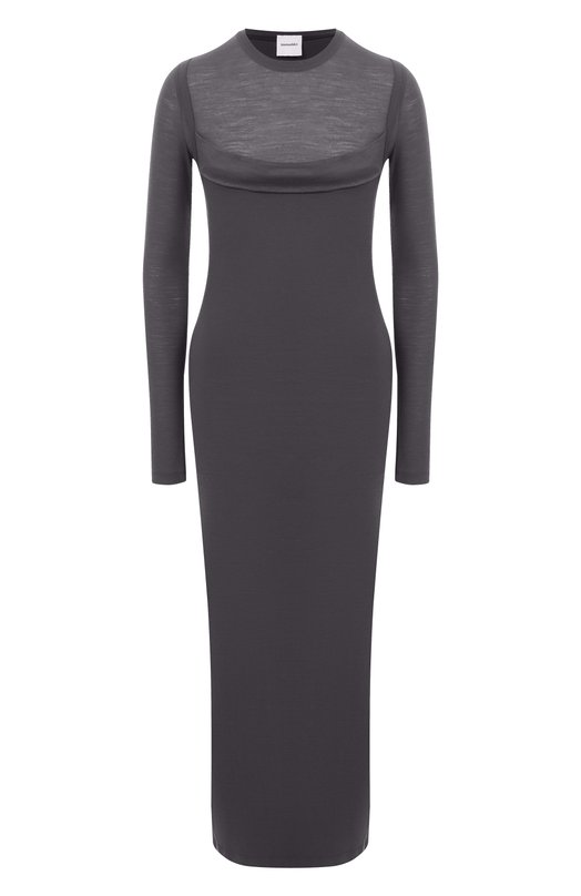 Шерстяное платье Nanushka LIN0RA Серый LIN0RA