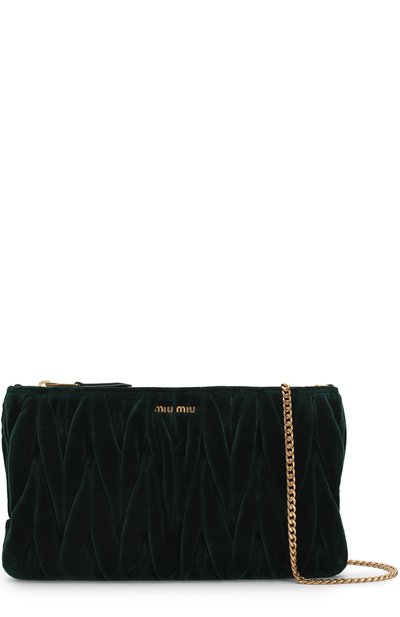 Бархатный клатч на цепочке MIU MIU, арт. 5BF354-2EOM-F077U-OOO, фото 4