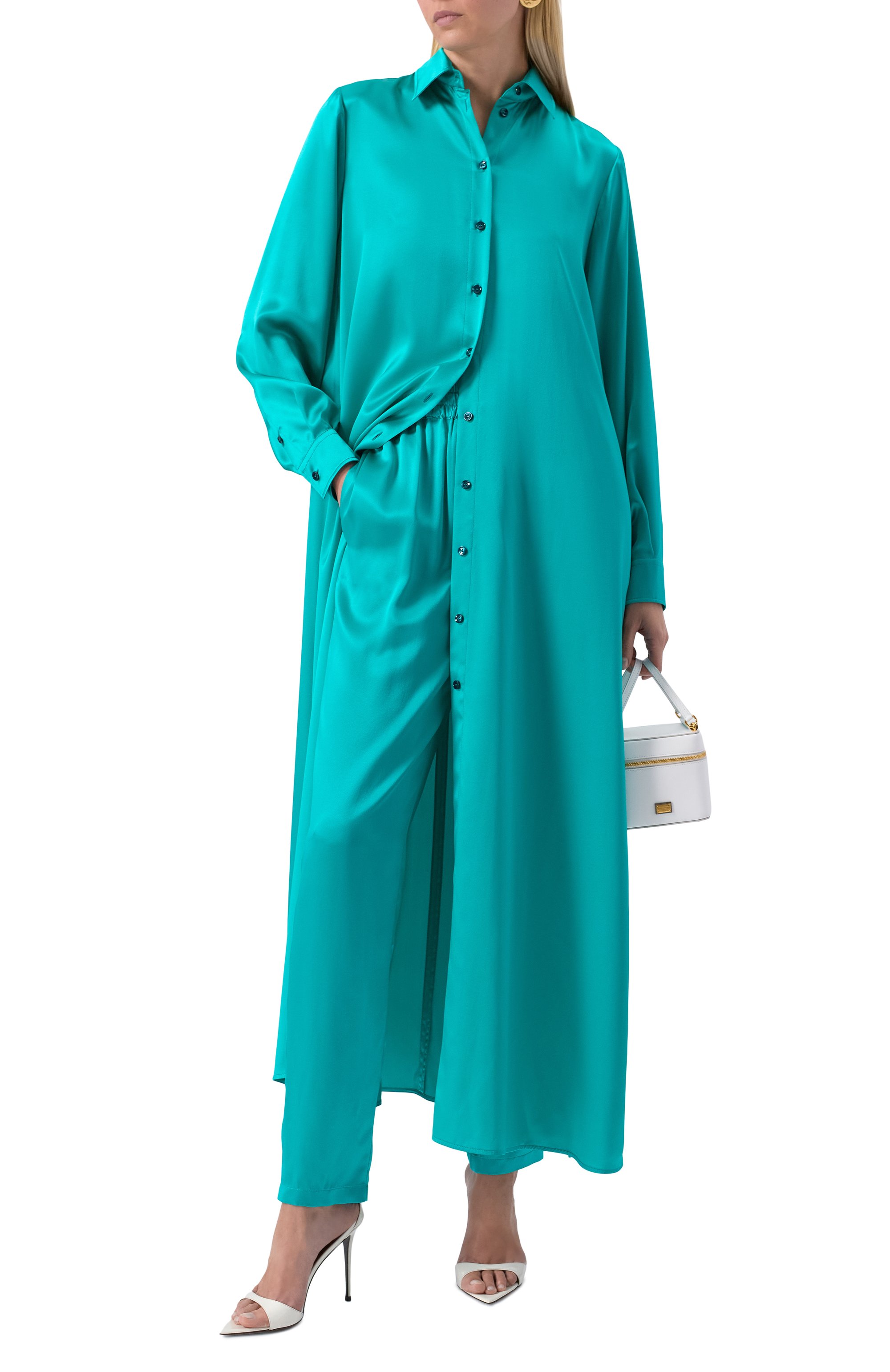 Атласное платье DOLCE & GABBANA, арт. F6DJPT/FU1UU, фото 2