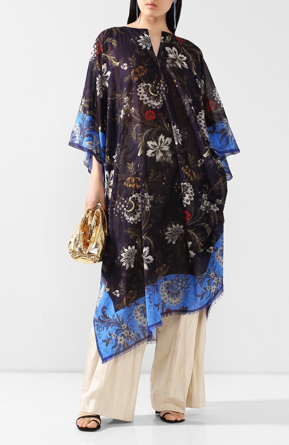 Хлопковая туника DRIES VAN NOTEN темно-синего цвета по цене 48950 руб., арт. 201-10731-9016, фото 2 Хлопковая туника DRIES VAN NOTEN, арт. 201-10731-9016, фото 2