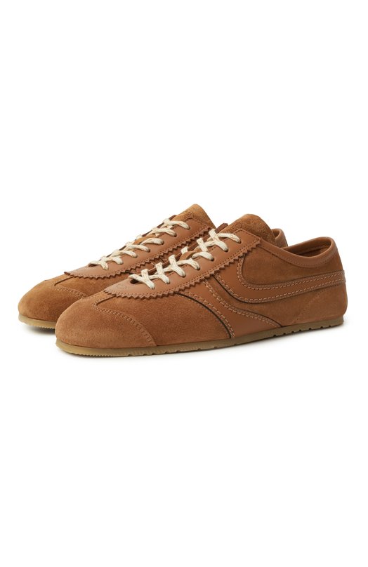 Замшевые кеды Dries Van Noten 011722-126-712 Коричневый 011722-126-712