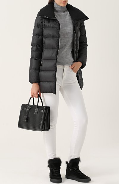 Высокие текстильные кеды на шнуровке MONCLER, арт. C2-09A-20321-00-019B8, фото 2