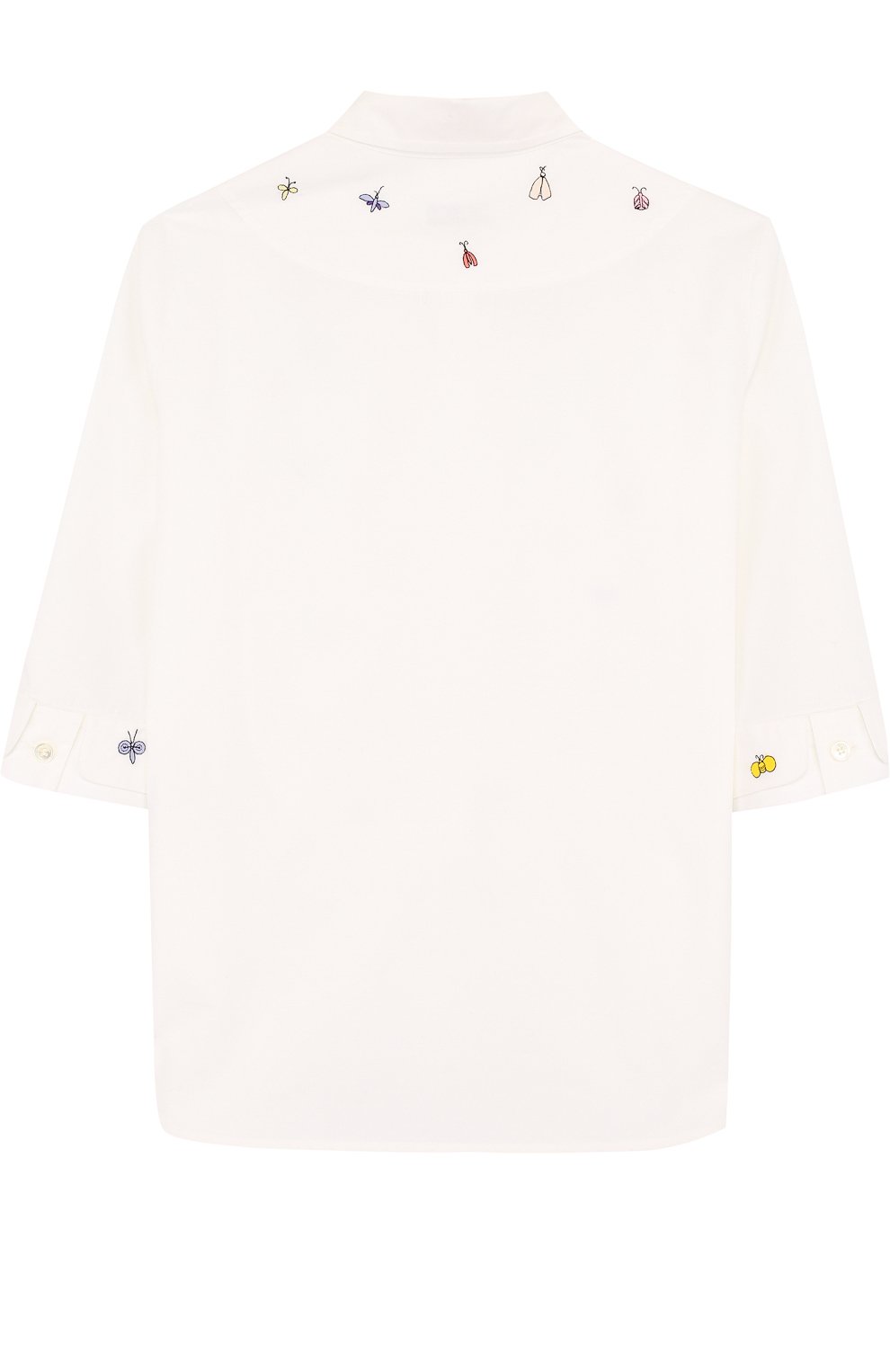 Хлопковая блуза с вышивкой LORO PIANA белого цвета по цене 44850 руб., арт. FAI0558, фото 2 Хлопковая блуза с вышивкой LORO PIANA, арт. FAI0558, фото 2