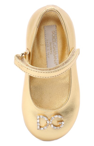 Кожаные балетки DOLCE & GABBANA, арт. D20057/A6C66, фото 4