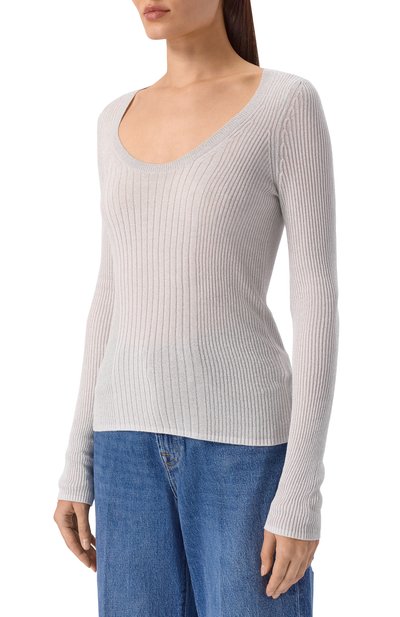 Пуловер из вискозы HUGO светло-серого цвета по цене 19950 руб., арт. 50548250, фото 3 Пуловер из вискозы HUGO, арт. 50548250, фото 3