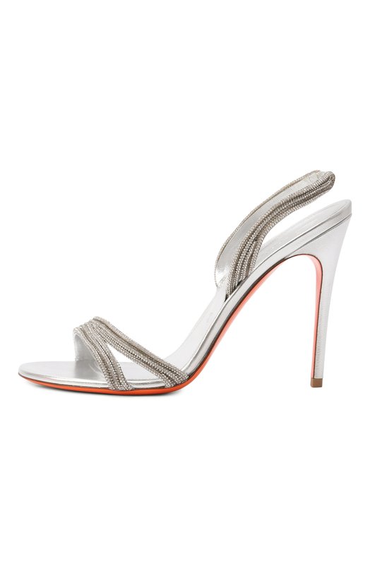 Кожаные босоножки Santoni WHLG71643HA2TTRW Серебряный  WHLG71643HA2TTRW Фото 4