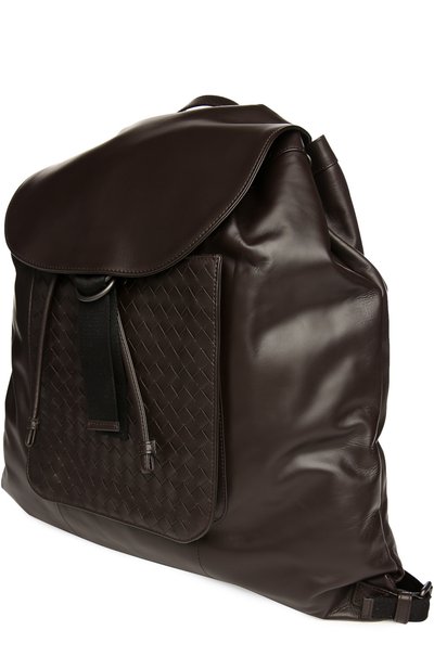 Кожаный рюкзак с клапаном и внешним карманом BOTTEGA VENETA, арт. 361014/VQ121, фото 3
