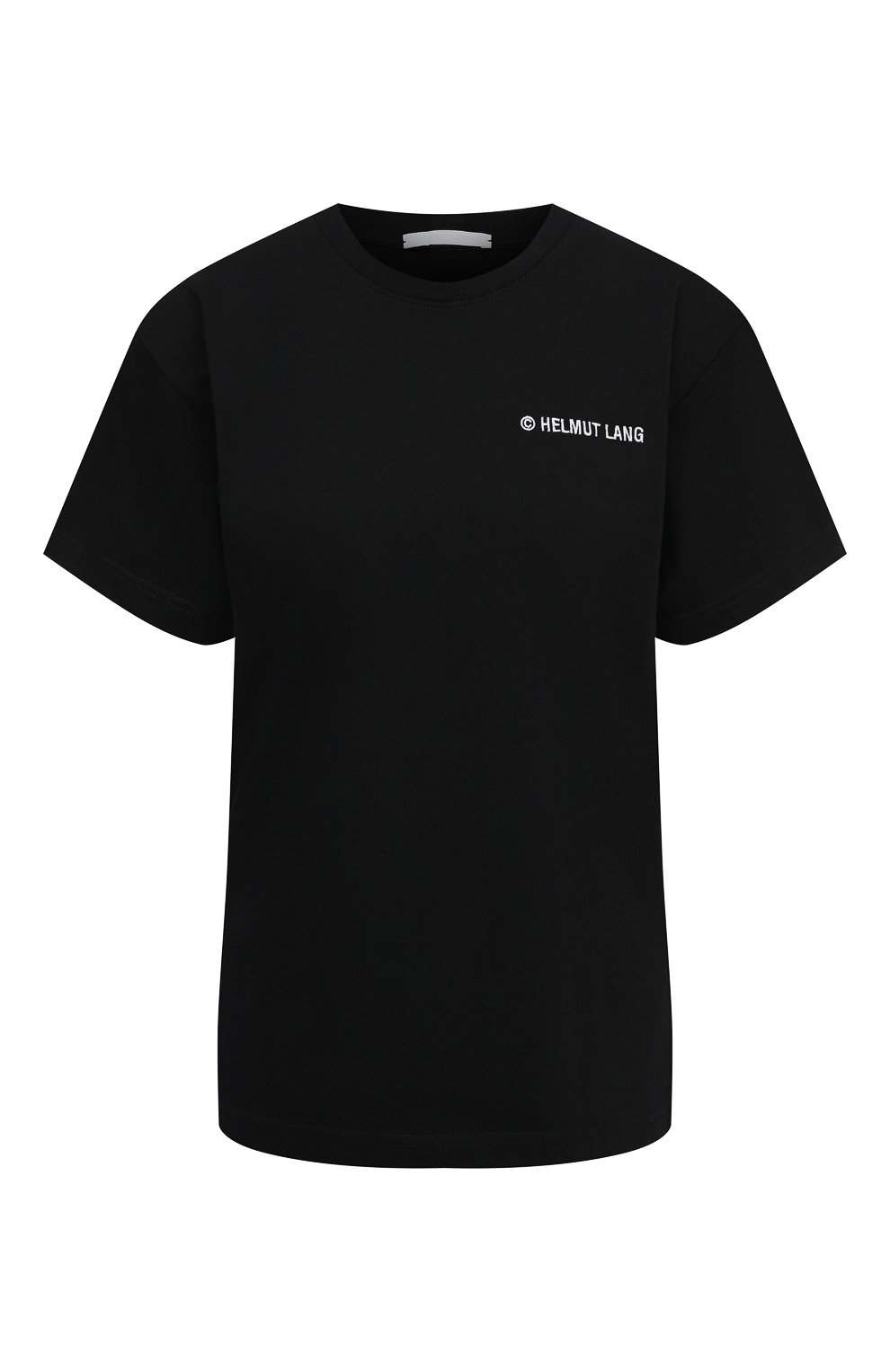 Хлопковая футболка HELMUT LANG черного цвета по цене 15750 руб., арт. K10DW505, фото 1 Хлопковая футболка HELMUT LANG, арт. K10DW505, фото 1