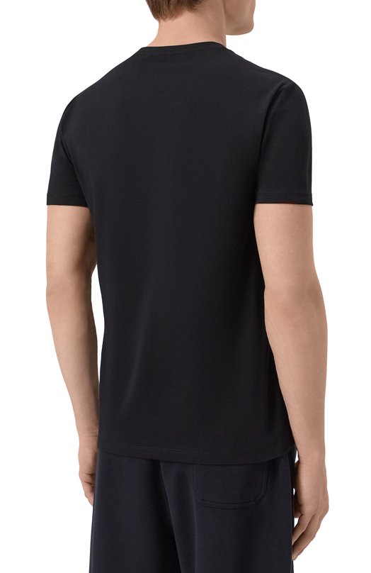 Хлопковая футболка Trussardi G0228000123N Чёрный  G0228000123N Фото 4