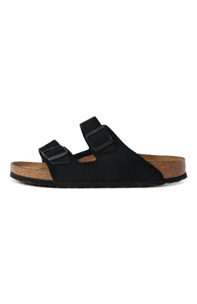 Замшевые шлепанцы arizona BIRKENSTOCK черного цвета по цене 17850 руб., арт. 951323, фото 3 Замшевые шлепанцы arizona BIRKENSTOCK, арт. 951323, фото 3