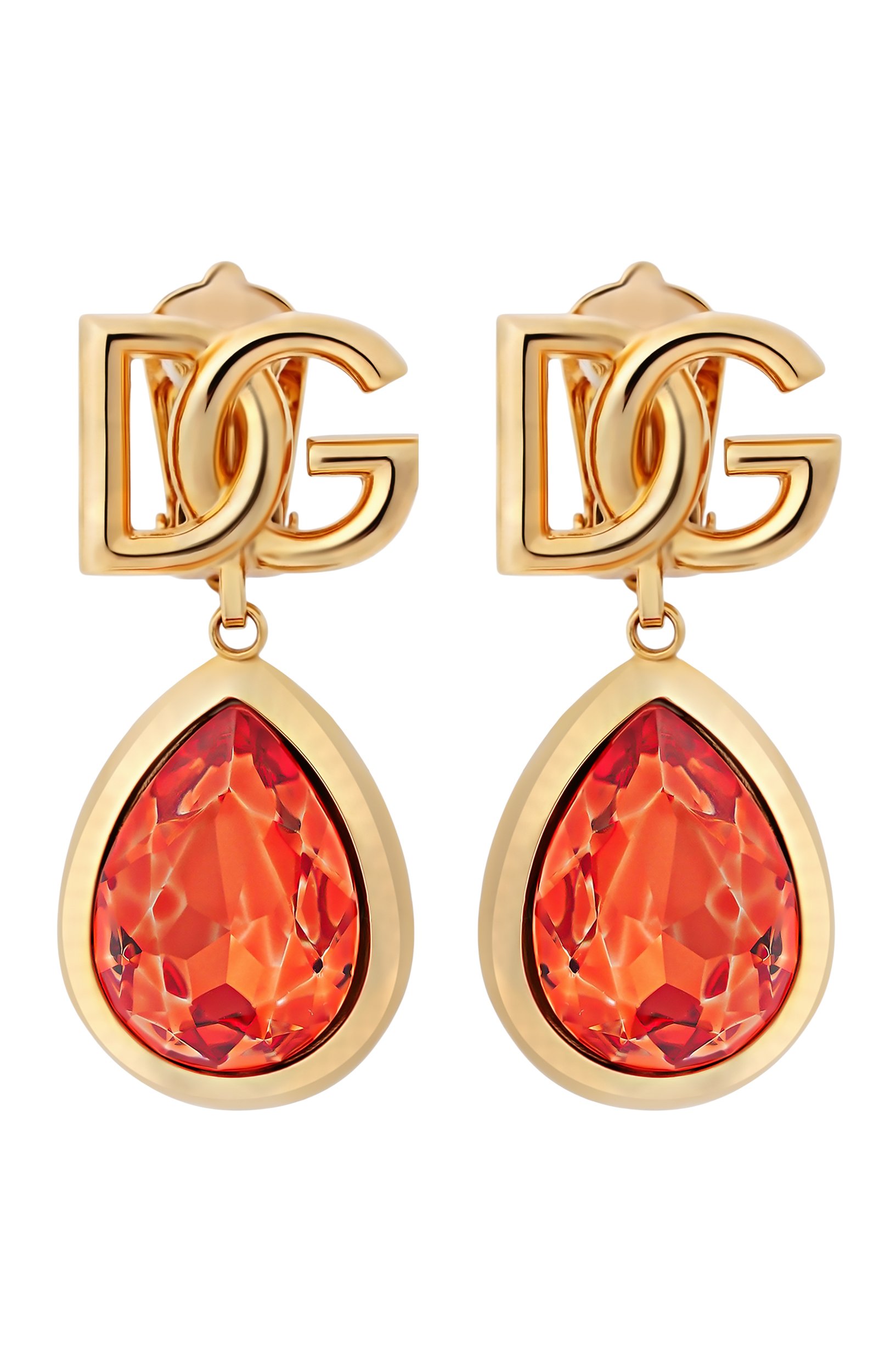 Клипсы DOLCE & GABBANA оранжевого цвета по цене 78600 руб., арт. WER6M4/W1111, фото 1 Клипсы DOLCE & GABBANA, арт. WER6M4/W1111, фото 1