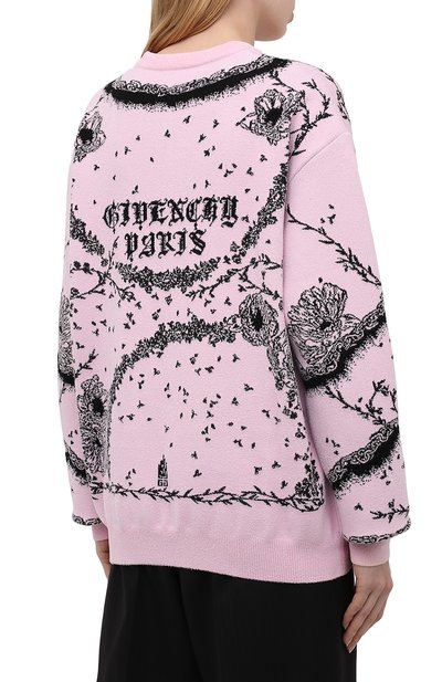 Пуловер из вискозы и шерсти GIVENCHY розового цвета по цене 120500 руб., арт. BW90DA4ZAD, фото 4 Пуловер из вискозы и шерсти GIVENCHY, арт. BW90DA4ZAD, фото 4