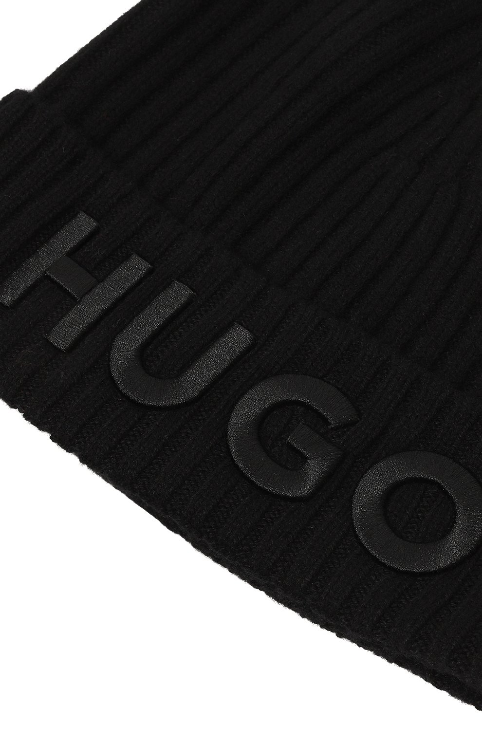 Шерстяная шапка HUGO черного цвета по цене 9495 руб., арт. 50527804, фото 3 Шерстяная шапка HUGO, арт. 50527804, фото 3