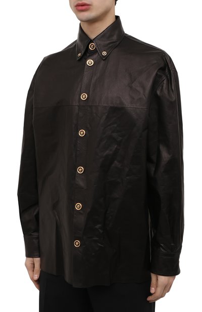 Кожаная рубашка VERSACE, арт. 1003457/1A02091, фото 3