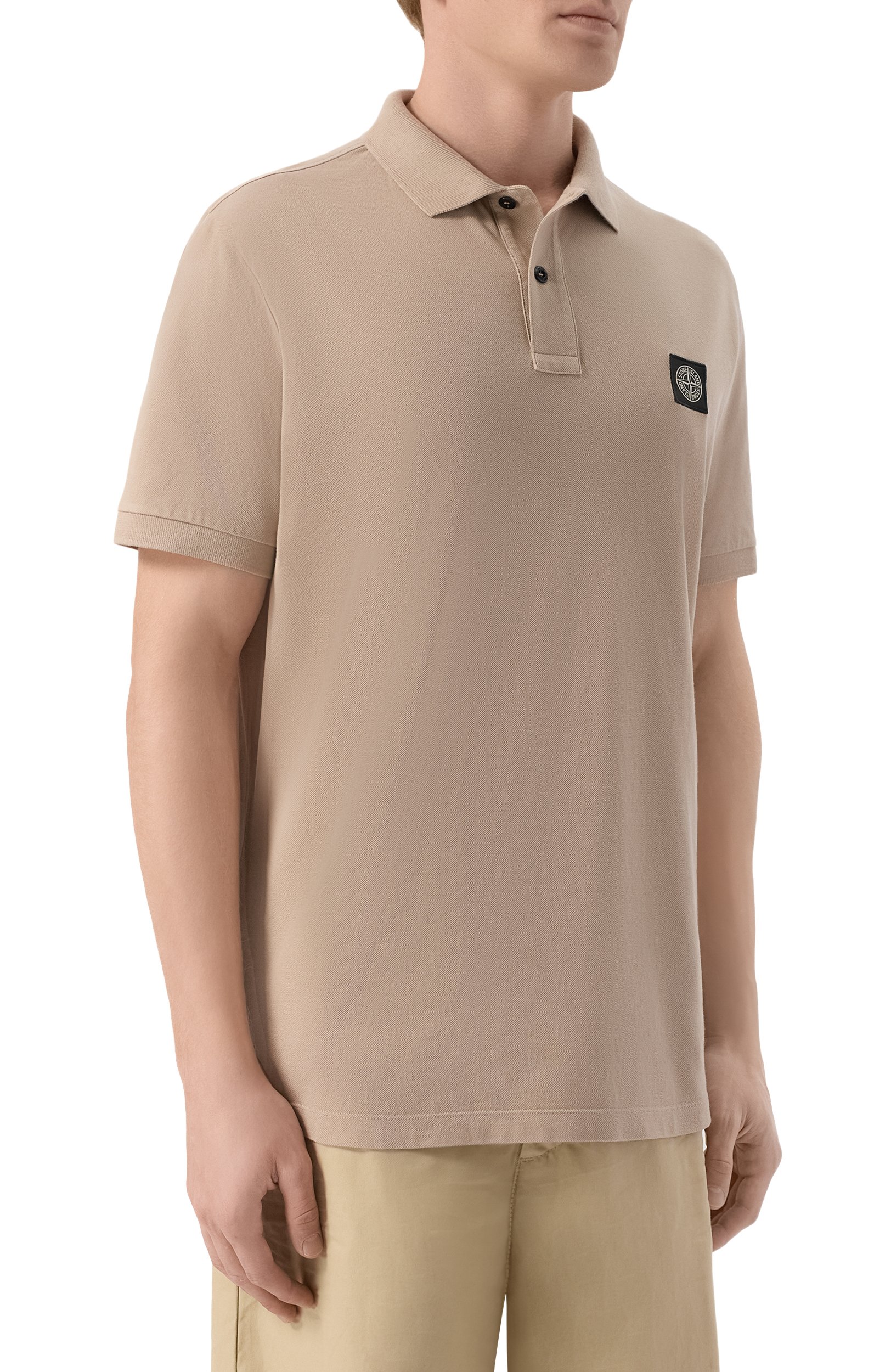 Хлопковое поло STONE ISLAND бежевого цвета по цене 26950 руб., арт. L1S152200008/S0017, фото 3 Хлопковое поло STONE ISLAND, арт. L1S152200008/S0017, фото 3