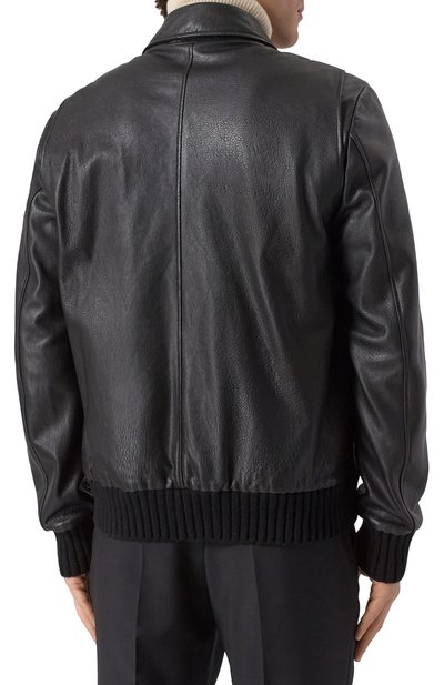 Кожаный бомбер MVST, арт. ZECK-ES4255-1/Z2268-1, фото 4