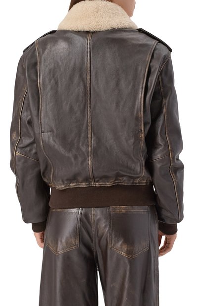 Кожаный бомбер HALFBOY, арт. HF251WL005, фото 4