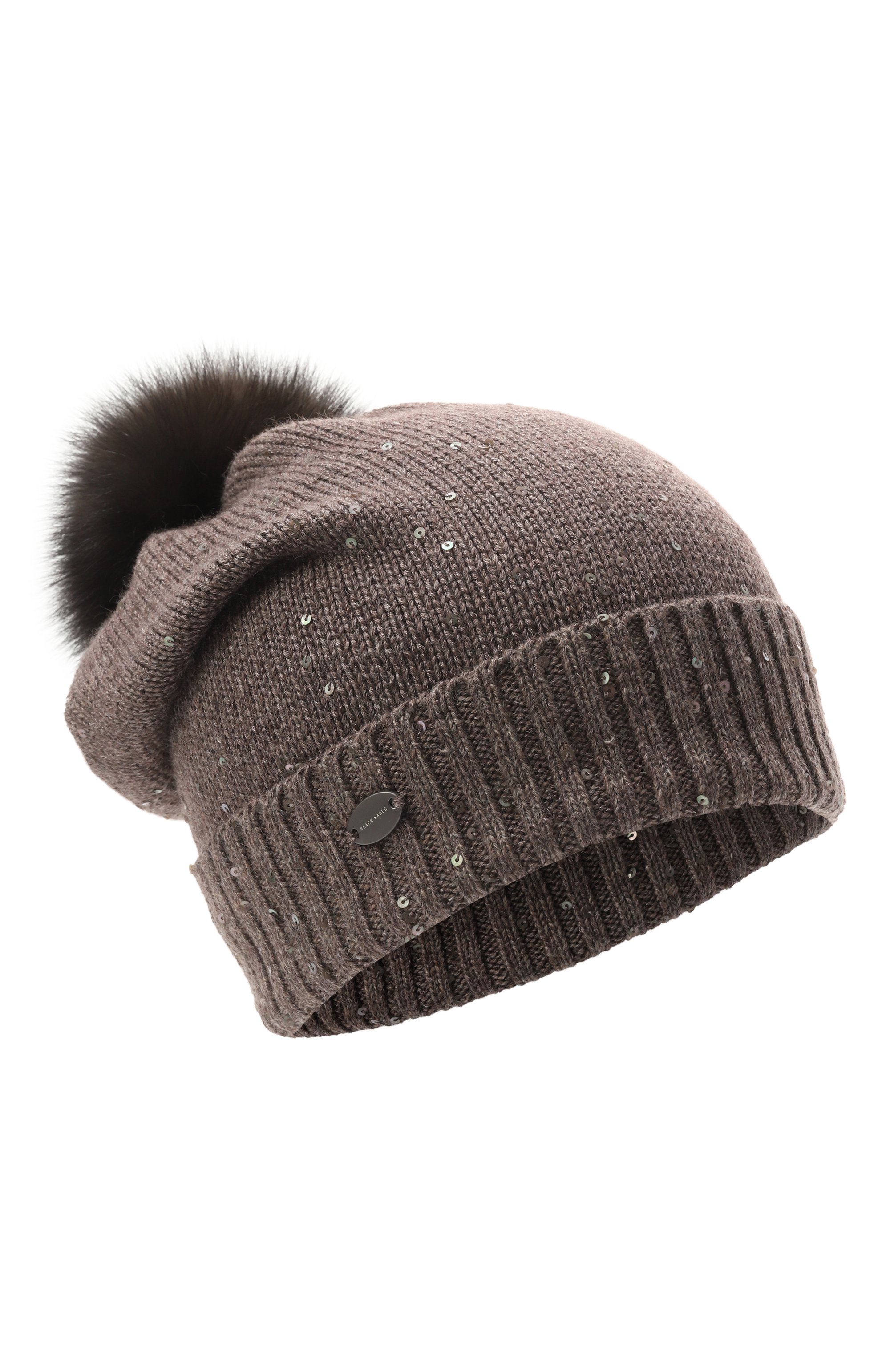 Шапка из кашемира и шелка с отделкой из соболя BLACK SABLE, арт. BS-47CC15, фото 1