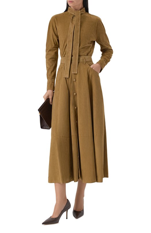 Замшевая юбка Petar Petrov F25LR21/SUEDE Бежевый  F25LR21/SUEDE Фото 2