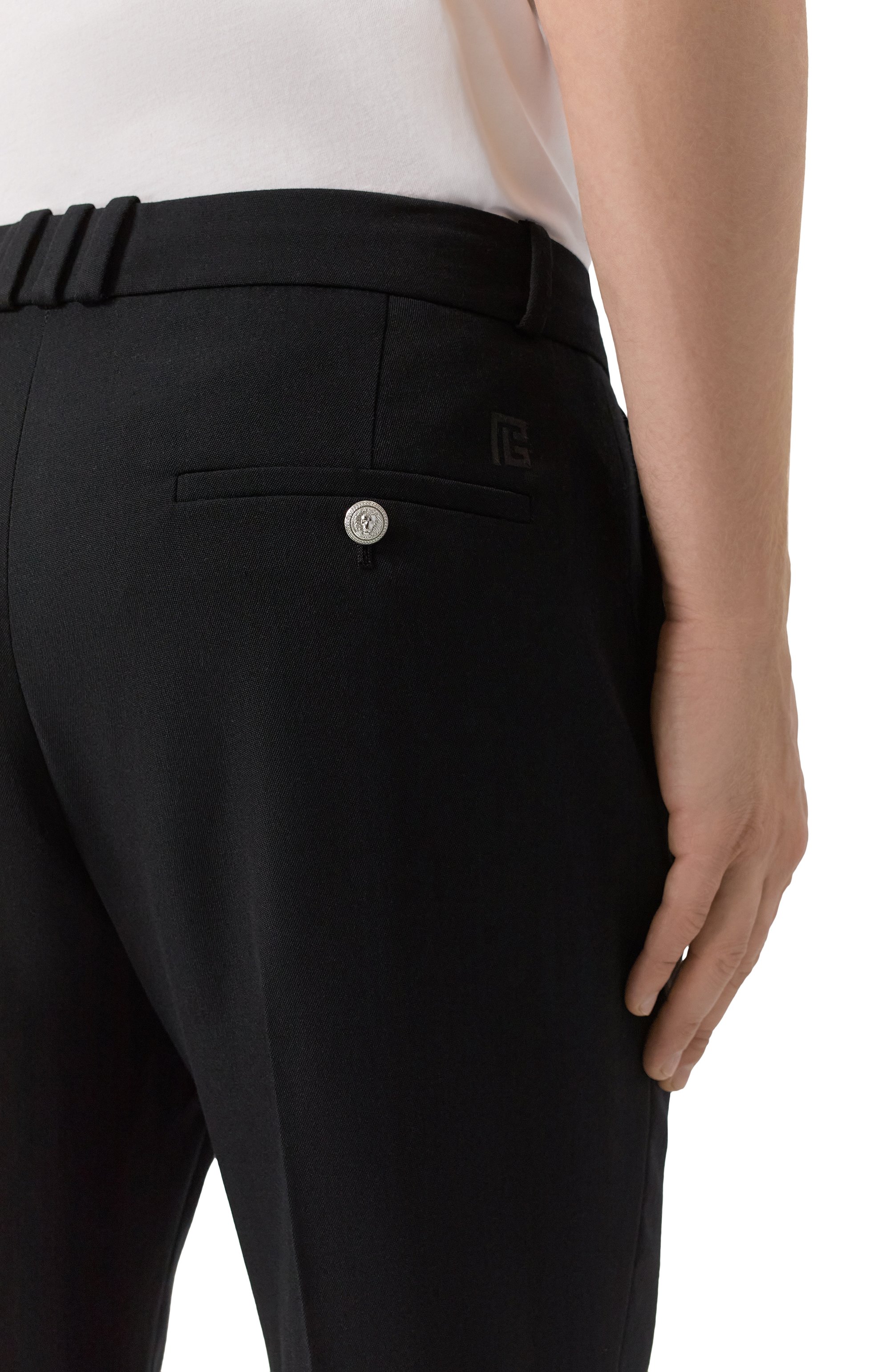 Шерстяные брюки BALMAIN, арт. FH1PM037/WC09, фото 5