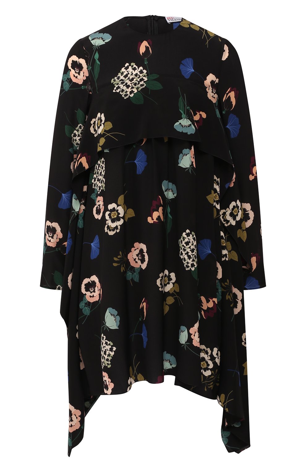 Шелковое платье REDVALENTINO черно-белого цвета по цене 78200 руб., арт. SR0VAH85/4HV, фото 1 Шелковое платье REDVALENTINO, арт. SR0VAH85/4HV, фото 1