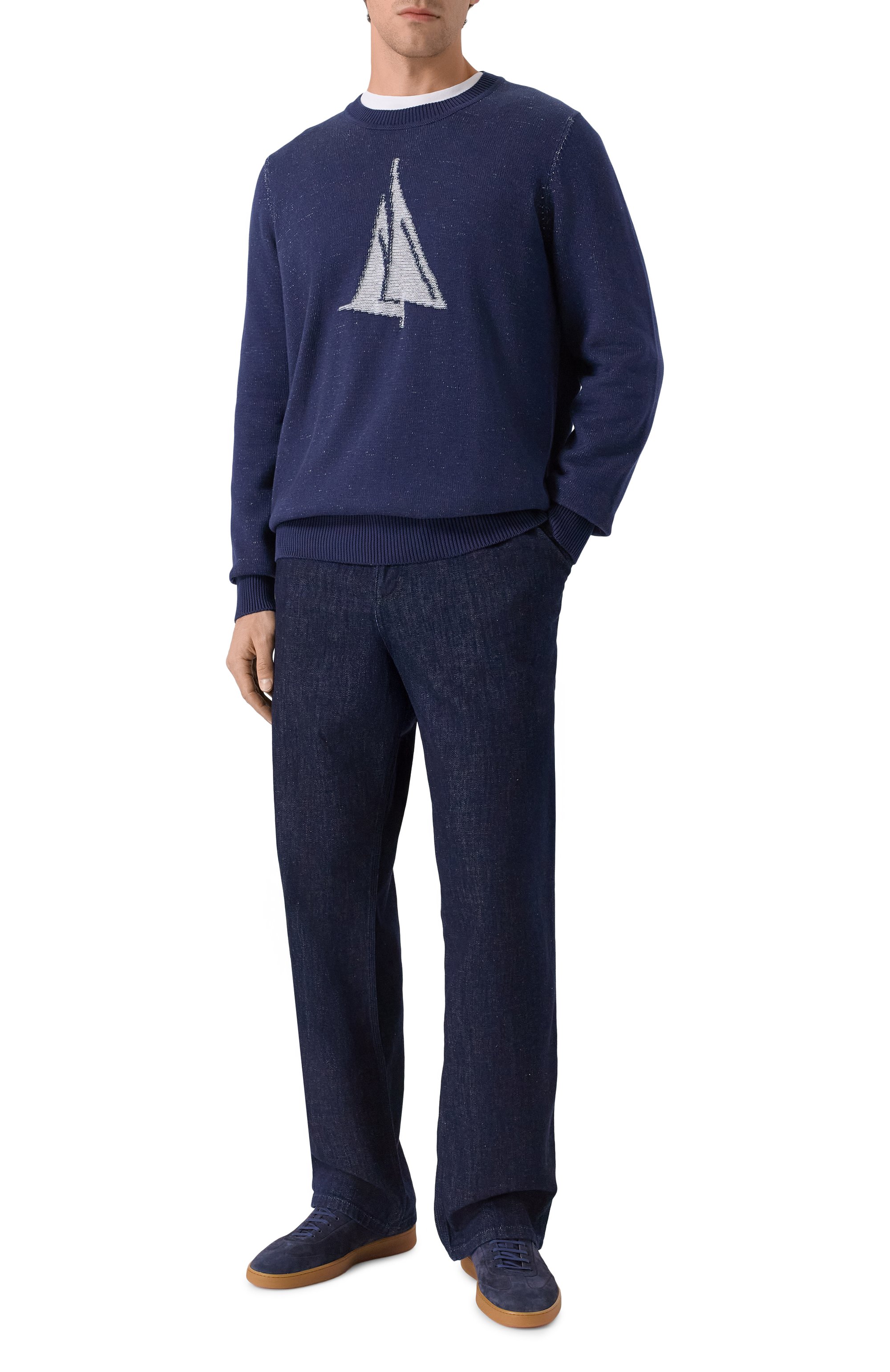 Хлопковый джемпер BRUNELLO CUCINELLI, арт. M29708700P, фото 2