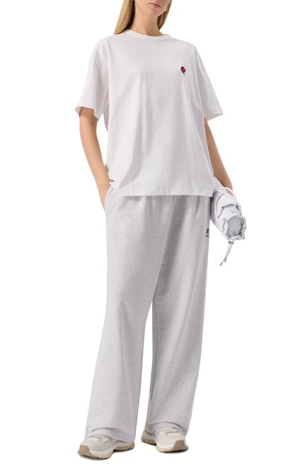 Женская хлопковая футболка AECA WHITE, арт. AWCMSSBDTTSST003C0.WHITE (L)