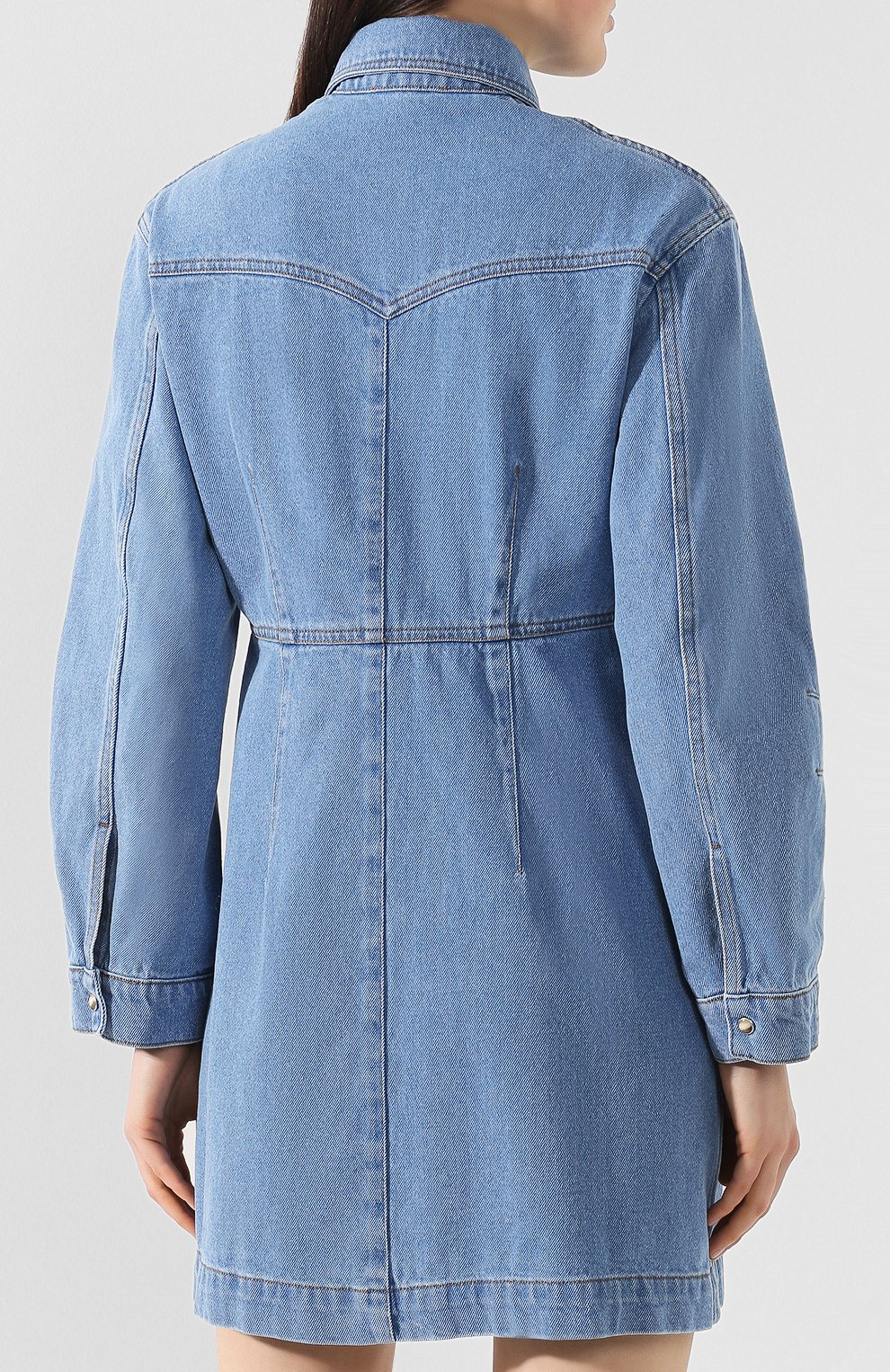 Джинсовое платье NANUSHKA синего цвета по цене 39900 руб., арт. VILMA_90`S BLUE_DENIM, фото 4 Джинсовое платье NANUSHKA, арт. VILMA_90`S BLUE_DENIM, фото 4