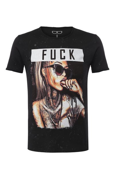 Хлопковая футболка BISIBIGLIO, арт. DIT0 FUCK/MAC, фото 1
