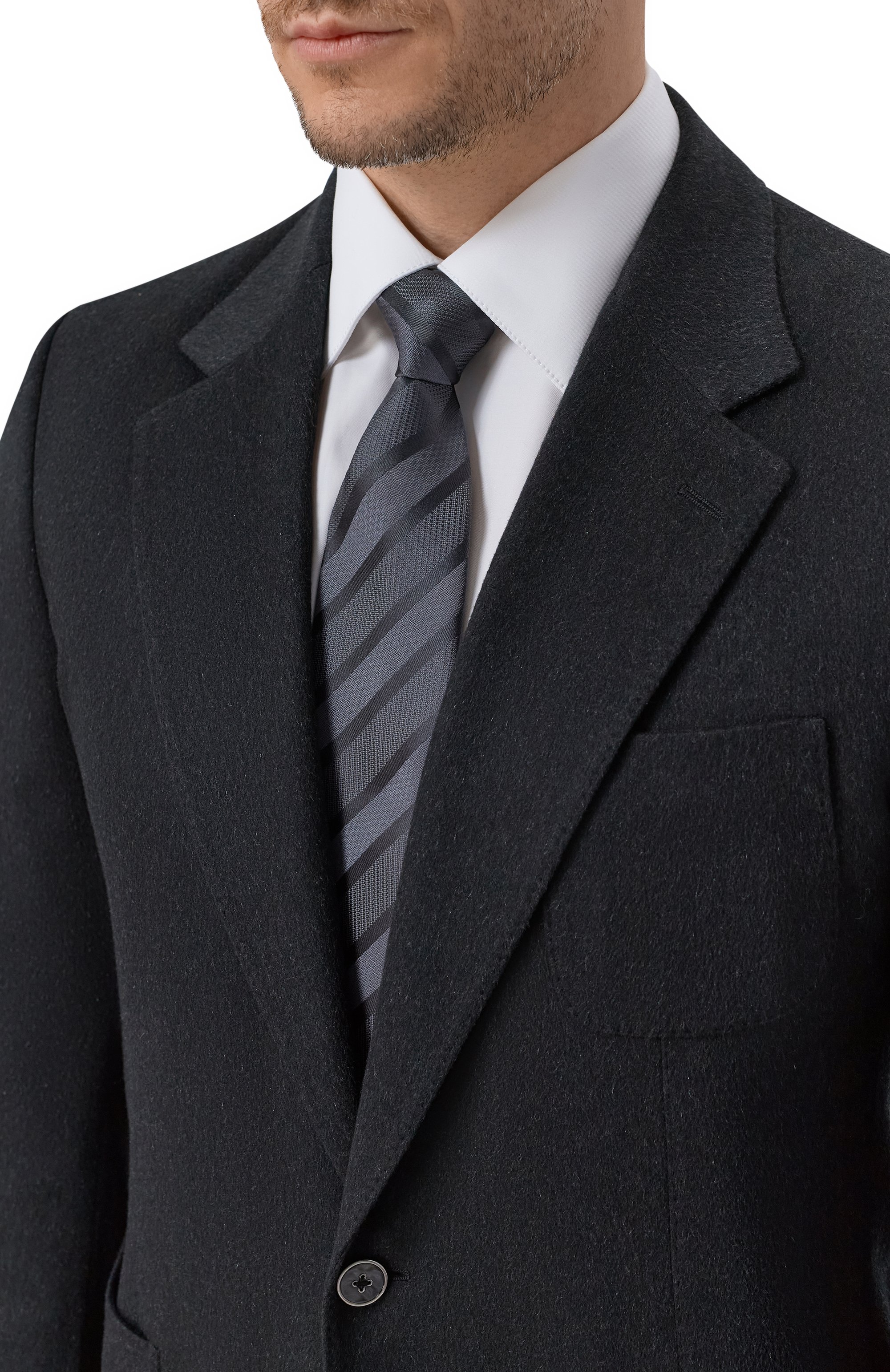 Шелковый галстук BRUNELLO CUCINELLI, арт. MR8460018P, фото 2