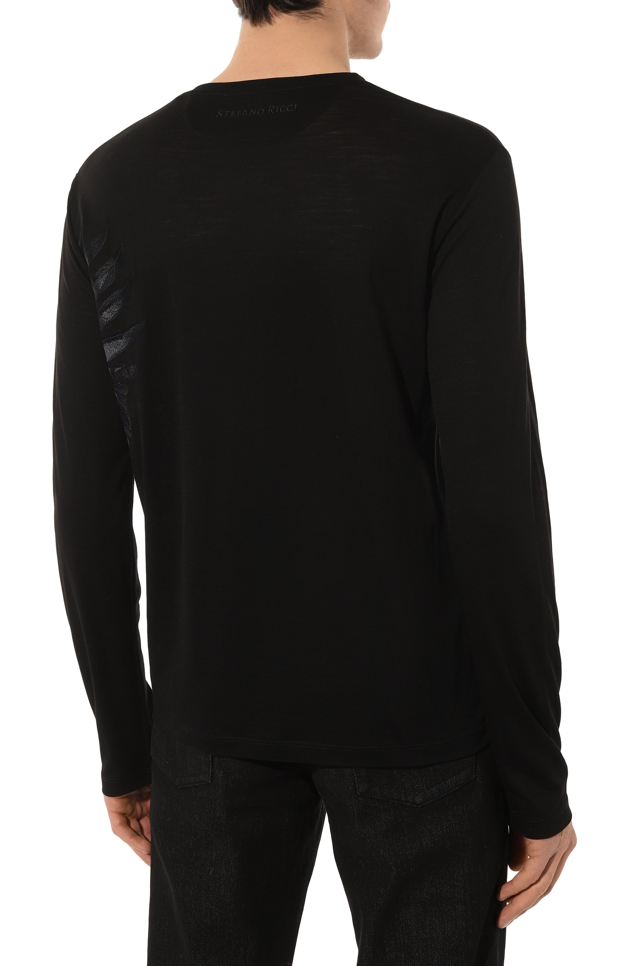 Шерстяной лонгслив STEFANO RICCI черного цвета по цене 96800 руб., арт. MNH4103181/WV, фото 4 Шерстяной лонгслив STEFANO RICCI, арт. MNH4103181/WV, фото 4