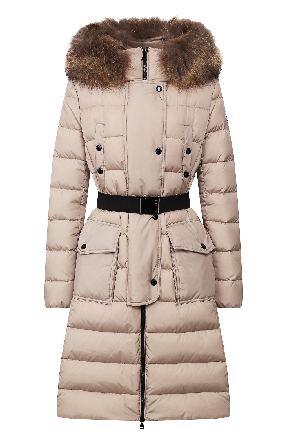 Пуховик khloe MONCLER бежевого цвета по цене 226000 руб., арт. E2-093-49884-25-68065, фото 1 Пуховик khloe MONCLER, арт. E2-093-49884-25-68065, фото 1