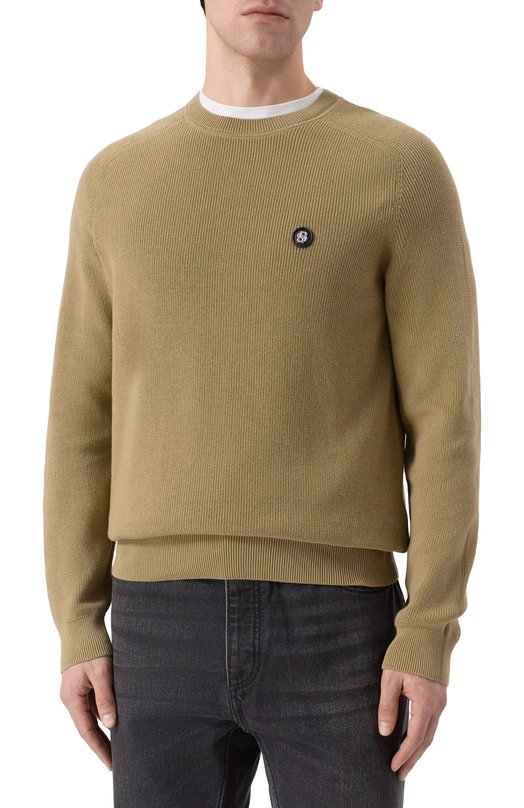 Хлопковый джемпер BOSS 50555124 Бежевый  50555124 Фото 3