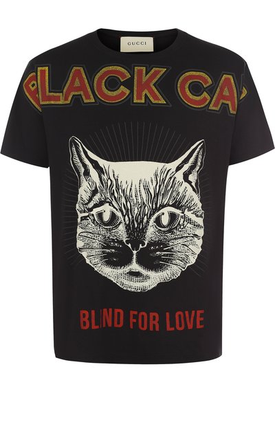 Хлопковая футболка с принтом GUCCI, арт. 493117/X3I29, фото 1