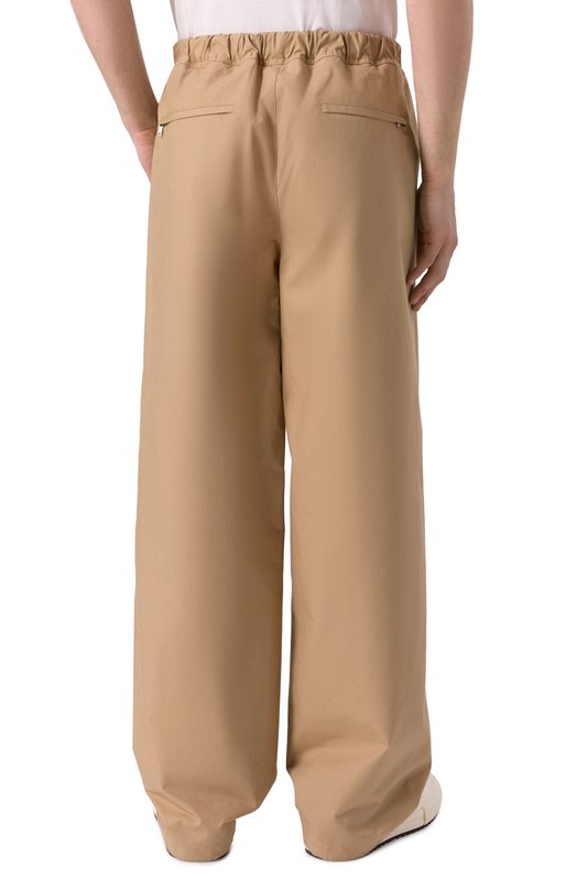 Хлопковые брюки Jil Sander J47KA0268-J45296 Бежевый  J47KA0268-J45296 Фото 4