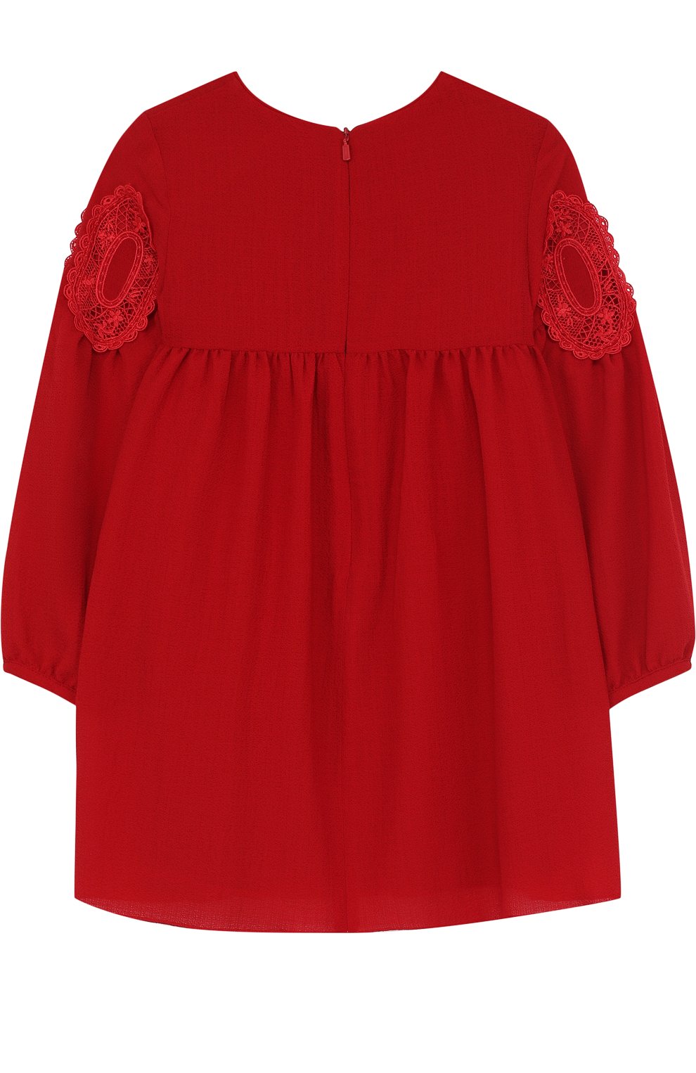 Мини-платье свободного кроя с кружевной отделкой CHLOÉ, арт. C12631/6A-12A, фото 2