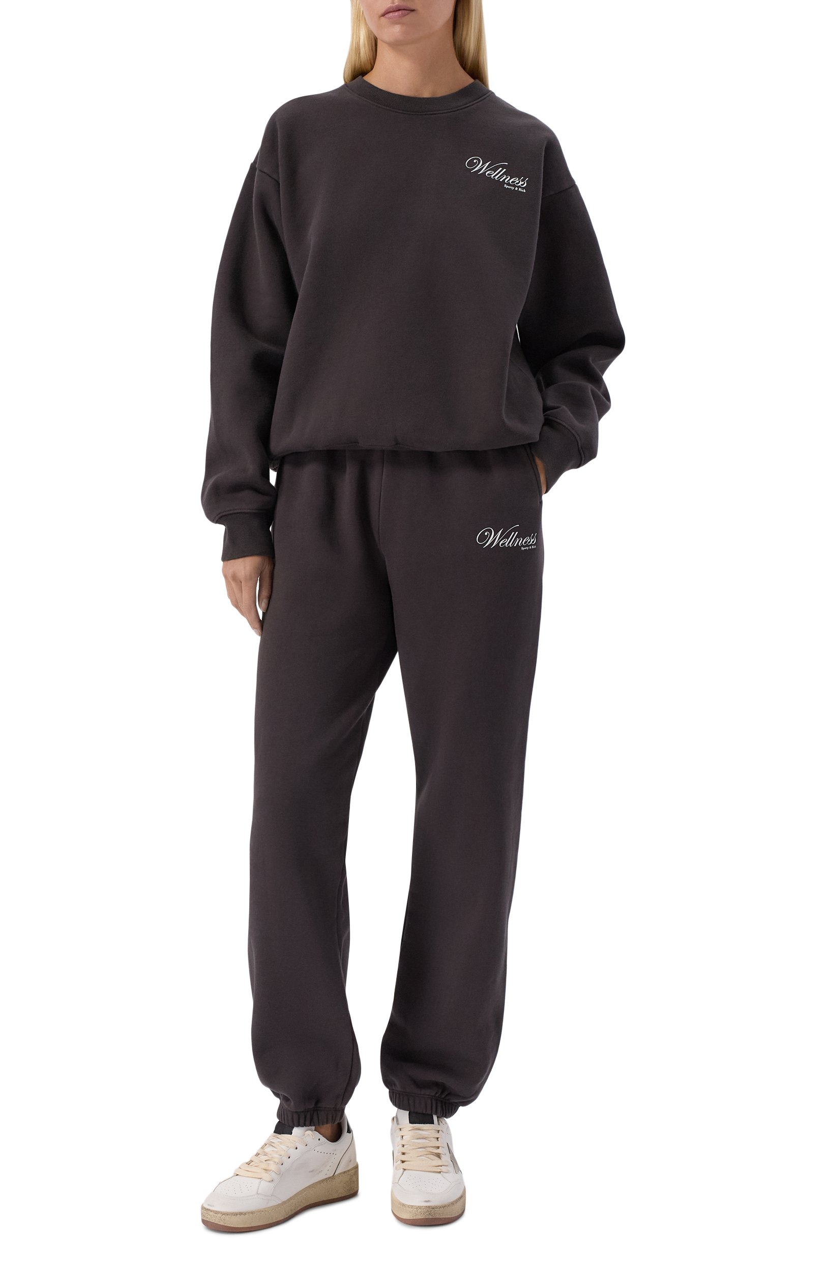 Хлопковые джоггеры SPORTY AND RICH, арт. PA070711083BR29, фото 2