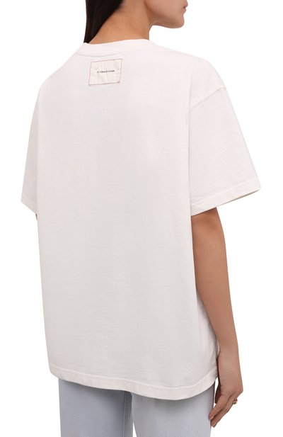 Хлопковая футболка VICTORIA BECKHAM, арт. 1521JTS002817C, фото 4