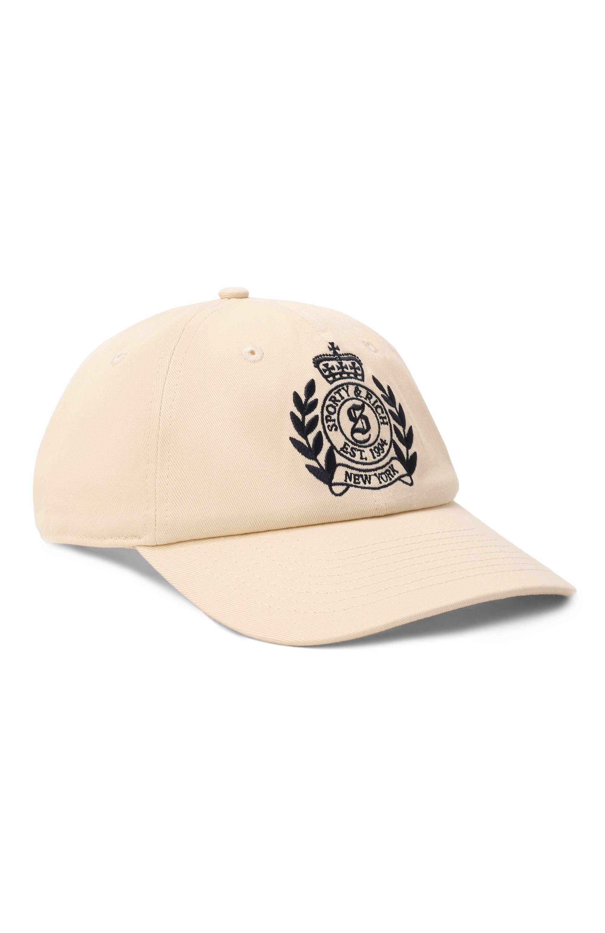 Хлопковая бейсболка SPORTY AND RICH кремового цвета по цене 8755 руб., арт. AC040606241CR01, фото 1 Хлопковая бейсболка SPORTY AND RICH, арт. AC040606241CR01, фото 1