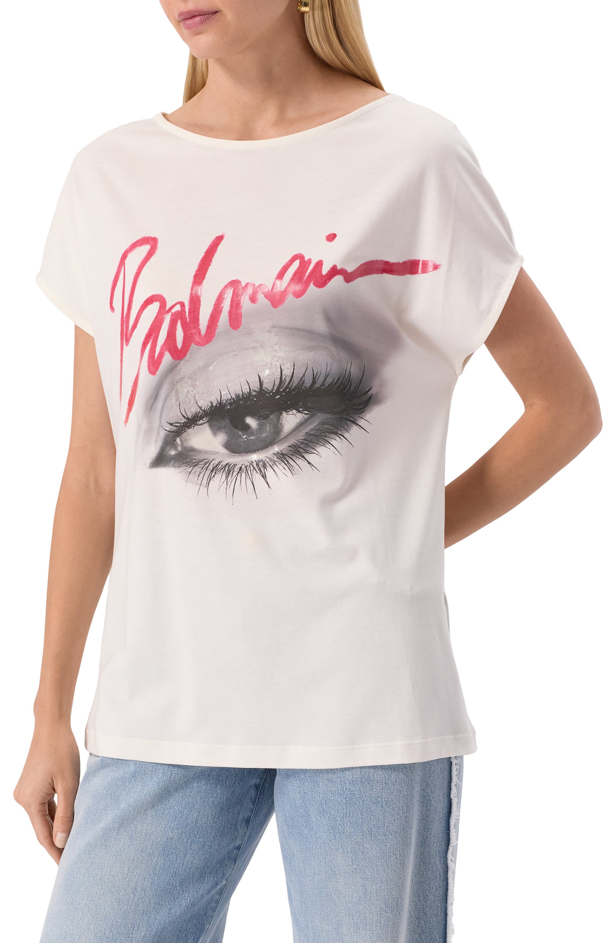 Футболка из лиоцелла и хлопка BALMAIN, арт. EF0EG012/GE84, фото 3