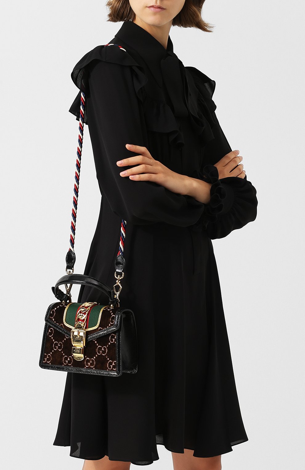 Сумка sylvie gg mini GUCCI, арт. 470270/9JTFG, фото 7