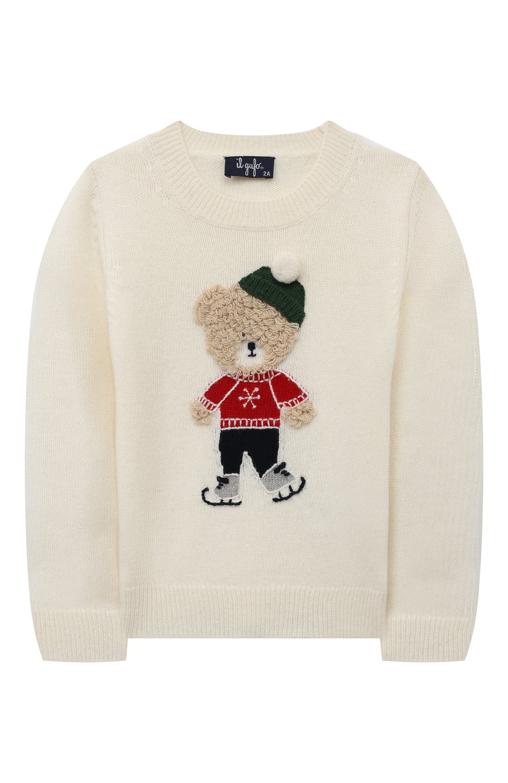 Шерстяной пуловер IL GUFO кремового цвета по цене 21750 руб., арт. A22MA410EM220/2A-4A, фото 1 Шерстяной пуловер IL GUFO, арт. A22MA410EM220/2A-4A, фото 1